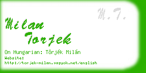 milan torjek business card